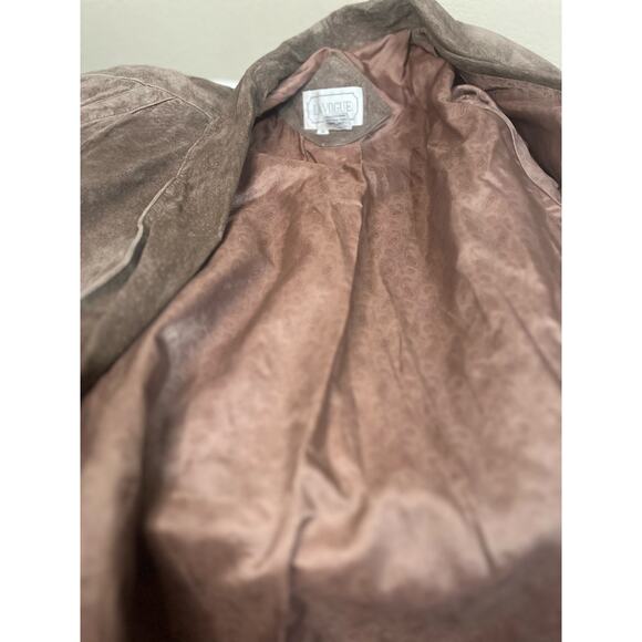 Vintage La Vogue Genuine Rustic Leather Open Coat–Women’s Medium– Made in Korea - Picture 6 of 7